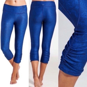 CALIA Scroll Essentials Runched Paisley Print Leggings Women's‎ (M) . Good Cond.